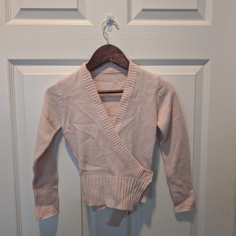Capezio Girls Light Pink  Wrap Ballet Sweater